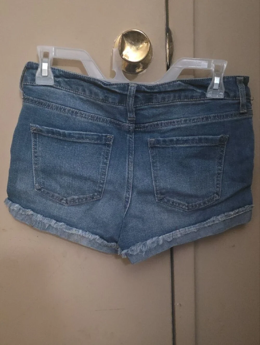 Celebrity Pink Washed Blue Distressed Denim Shorts